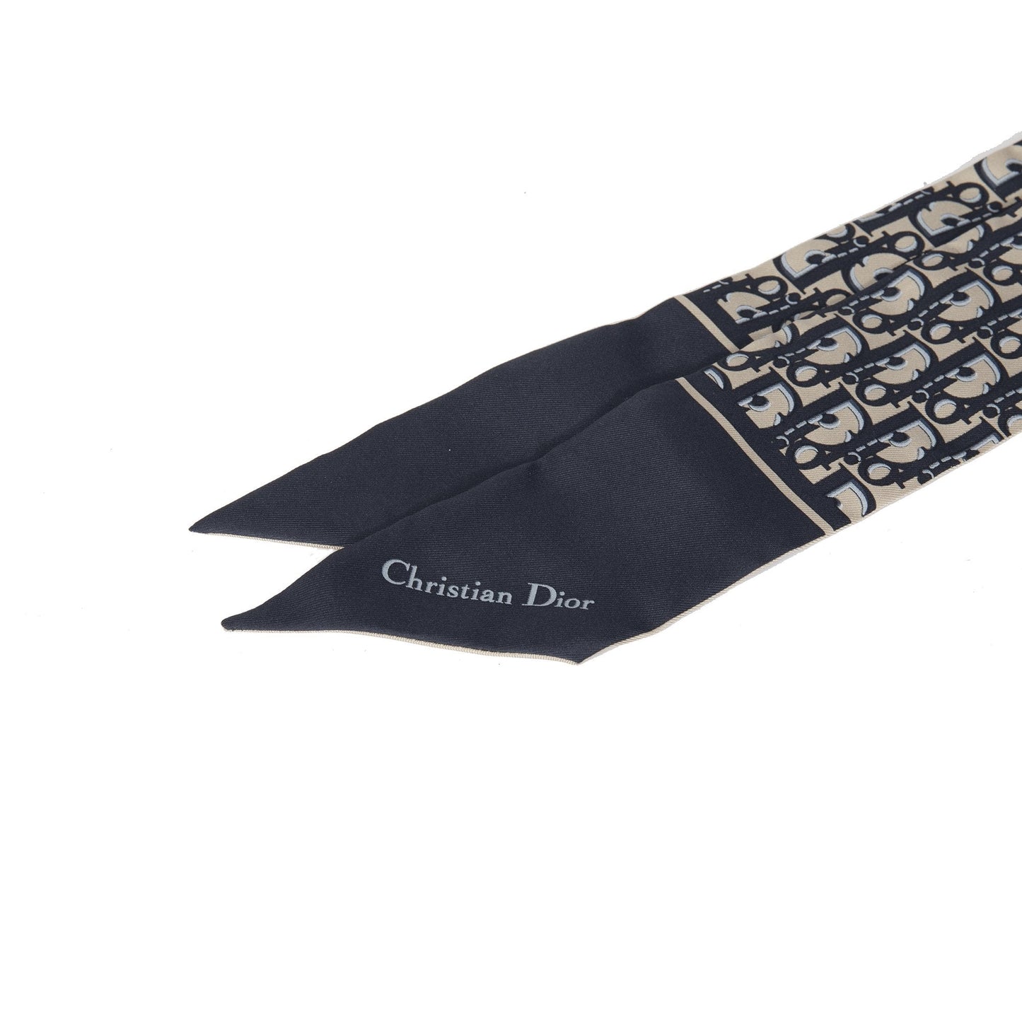 Christian Dior Oblique Mitzah Silk Twilly Scarf