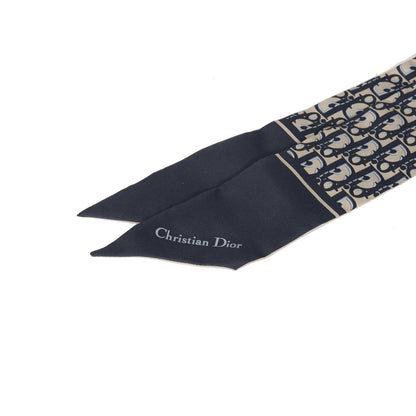 Christian Dior Oblique Mitzah Silk Twilly Scarf