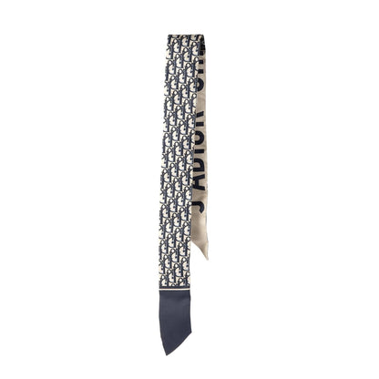 Christian Dior Oblique Mitzah Silk Twilly Scarf