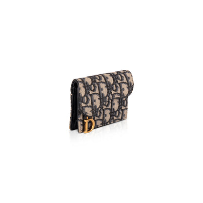 Christian Dior Oblique Saddle Flap Card Holder