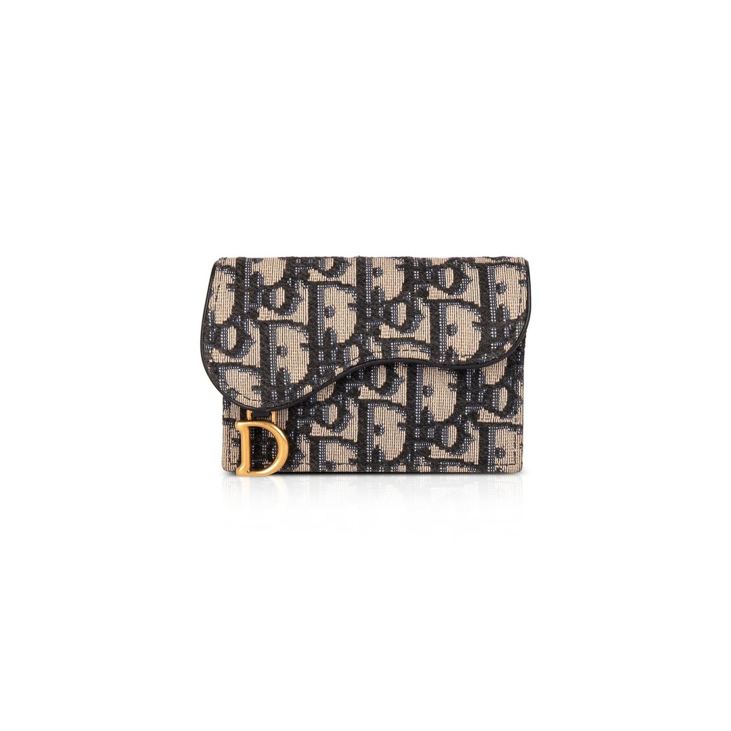 Christian Dior Oblique Saddle Flap Card Holder