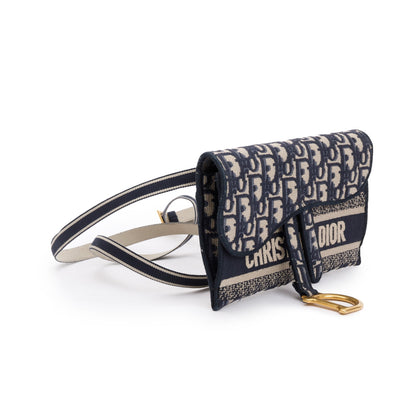 Christian Dior Oblique Slim Saddle Belt Pouch