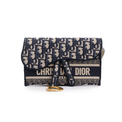 Christian Dior Oblique Slim Saddle Belt Pouch