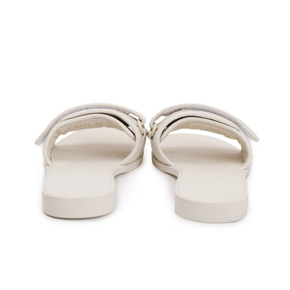 Christian Dior Off White Cannage Quilted Leather Dio(r)evolution Slide, Size 35