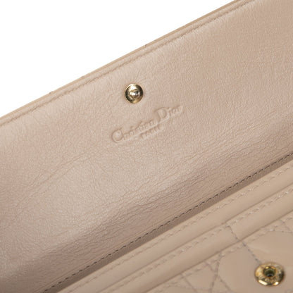 Christian Dior Patent Cannage Lady Dior Chain Wallet