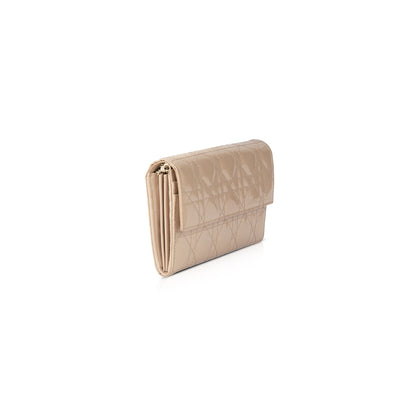 Christian Dior Patent Cannage Lady Dior Chain Wallet
