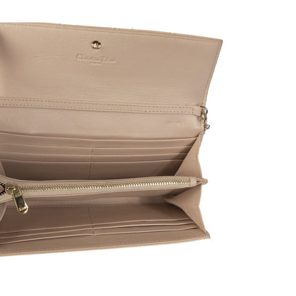 Christian Dior Patent Cannage Lady Dior Chain Wallet