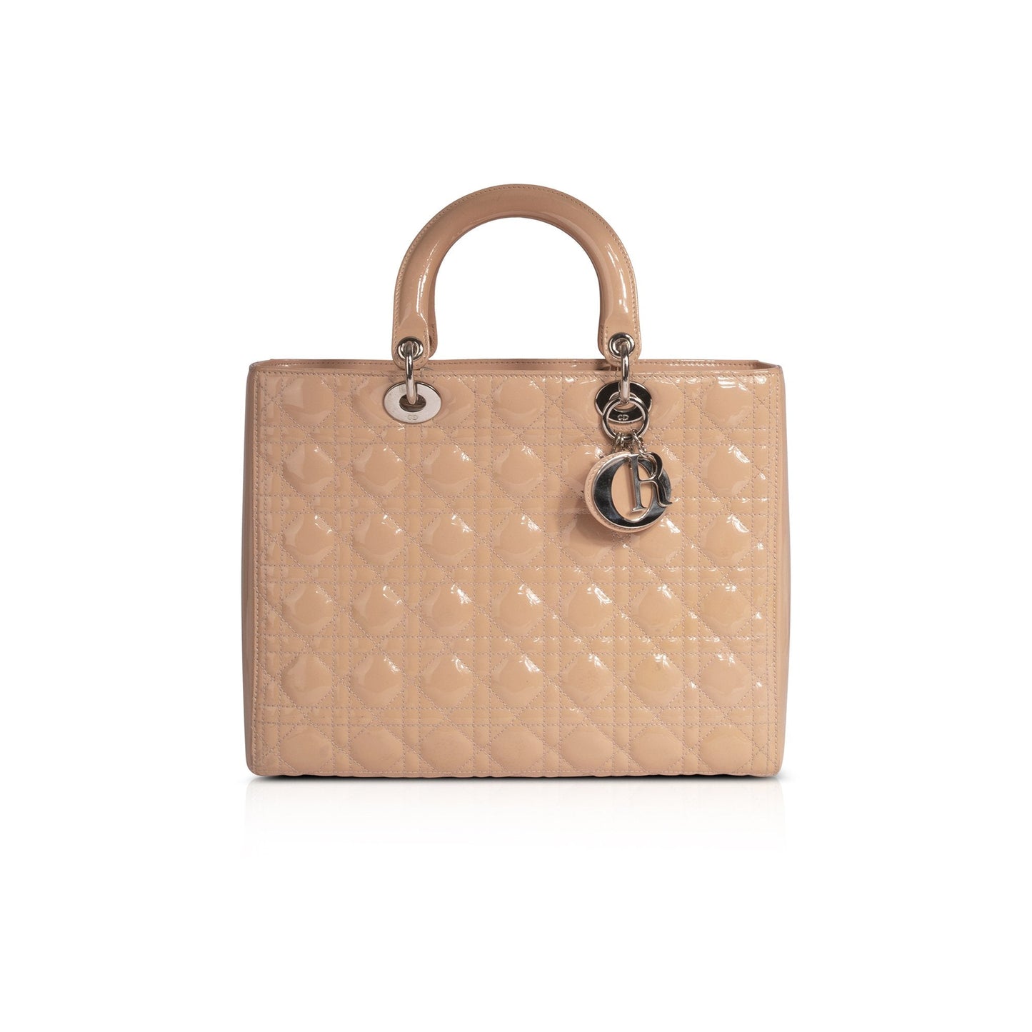 Christian Dior Patent Large Lady Dior Bag