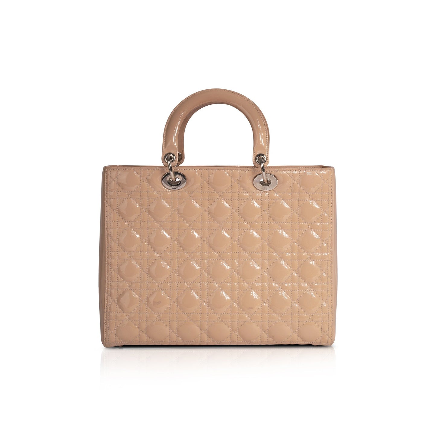 Christian Dior Patent Large Lady Dior Bag