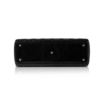 Christian Dior Patent Large Lady Dior Bag