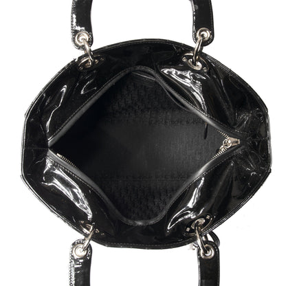 Christian Dior Patent Large Lady Dior Bag