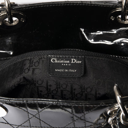 Christian Dior Patent Large Lady Dior Bag