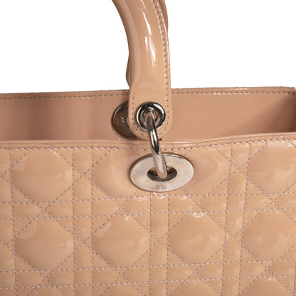 Christian Dior Patent Large Lady Dior Bag