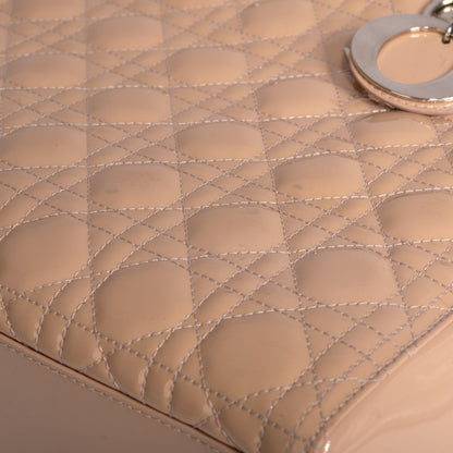 Christian Dior Patent Large Lady Dior Bag