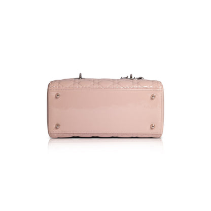 Christian Dior Patent Leather Medium Lady Dior Bag