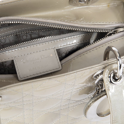 Christian Dior Patent Leather Medium Lady Dior Bag
