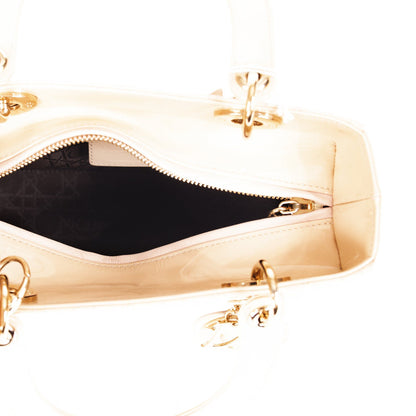 Christian Dior Patent Leather Medium Lady Dior Bag