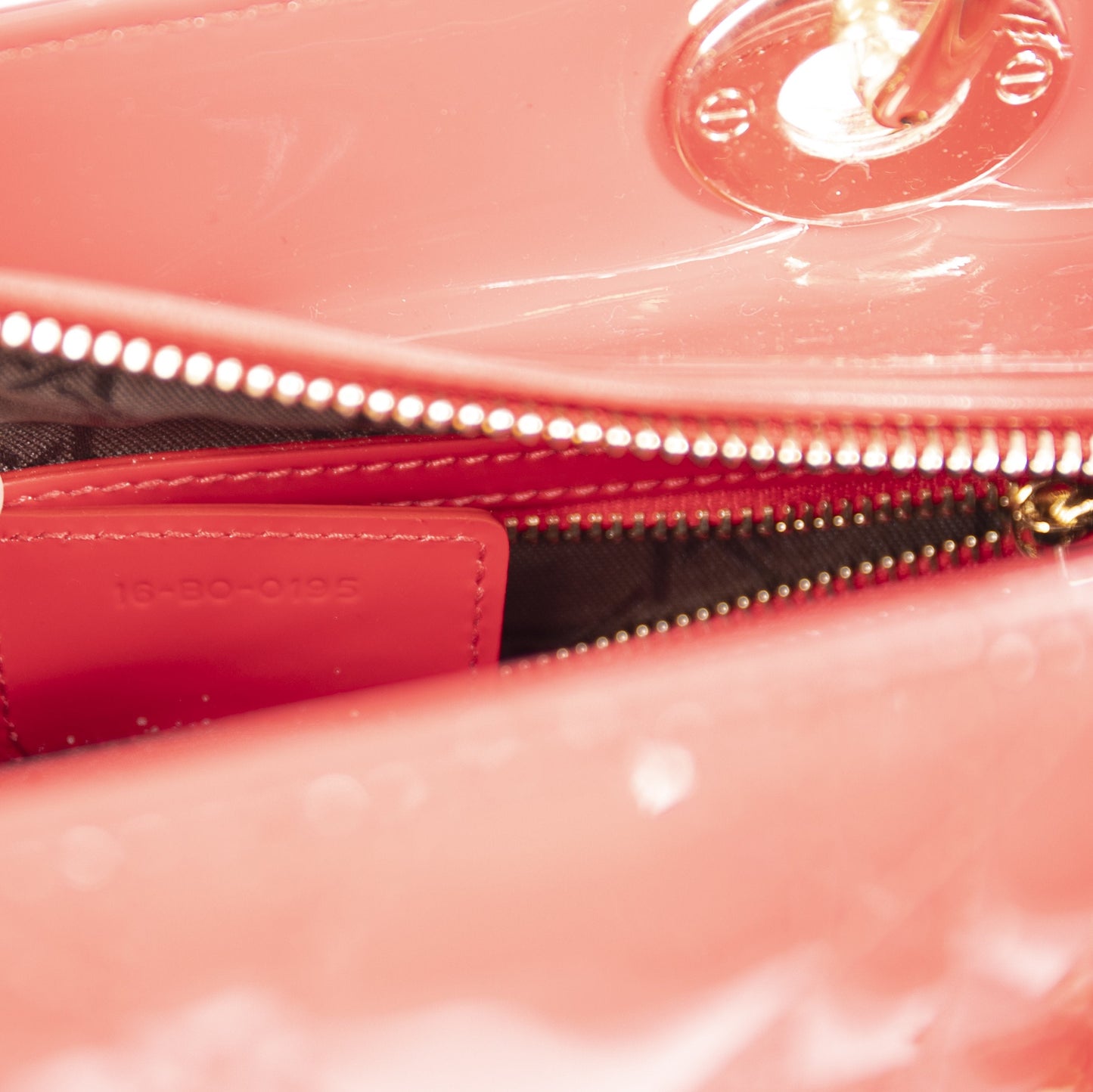 Christian Dior Patent Leather Medium Lady Dior Bag