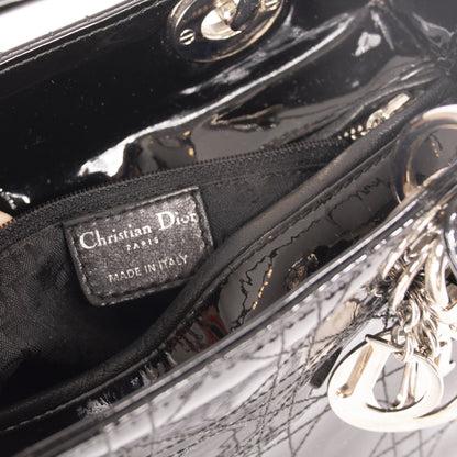 Christian Dior Patent Leather Medium Lady Dior Bag