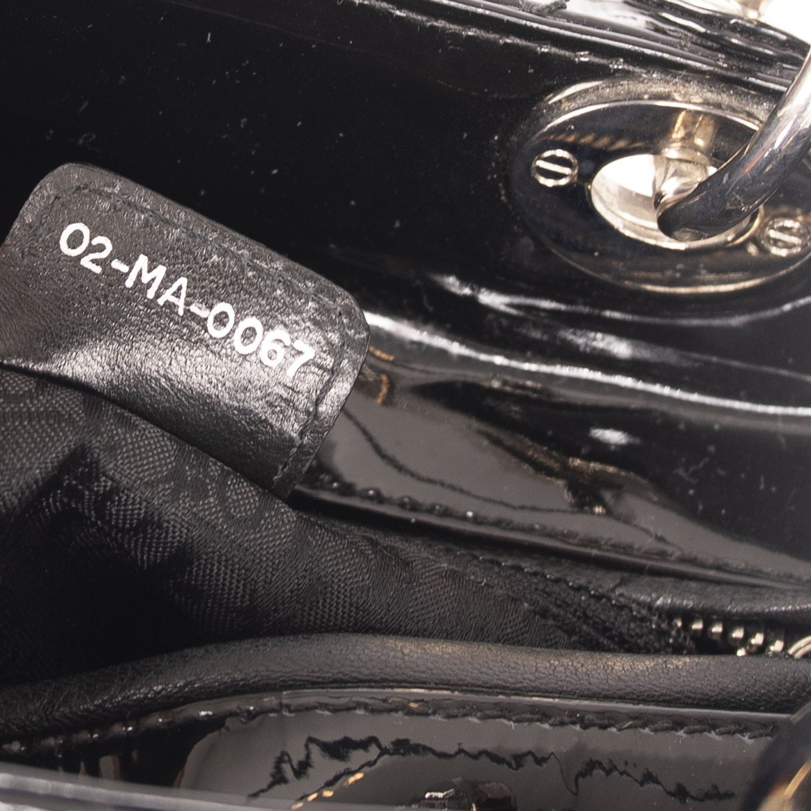 Christian Dior Patent Leather Medium Lady Dior Bag