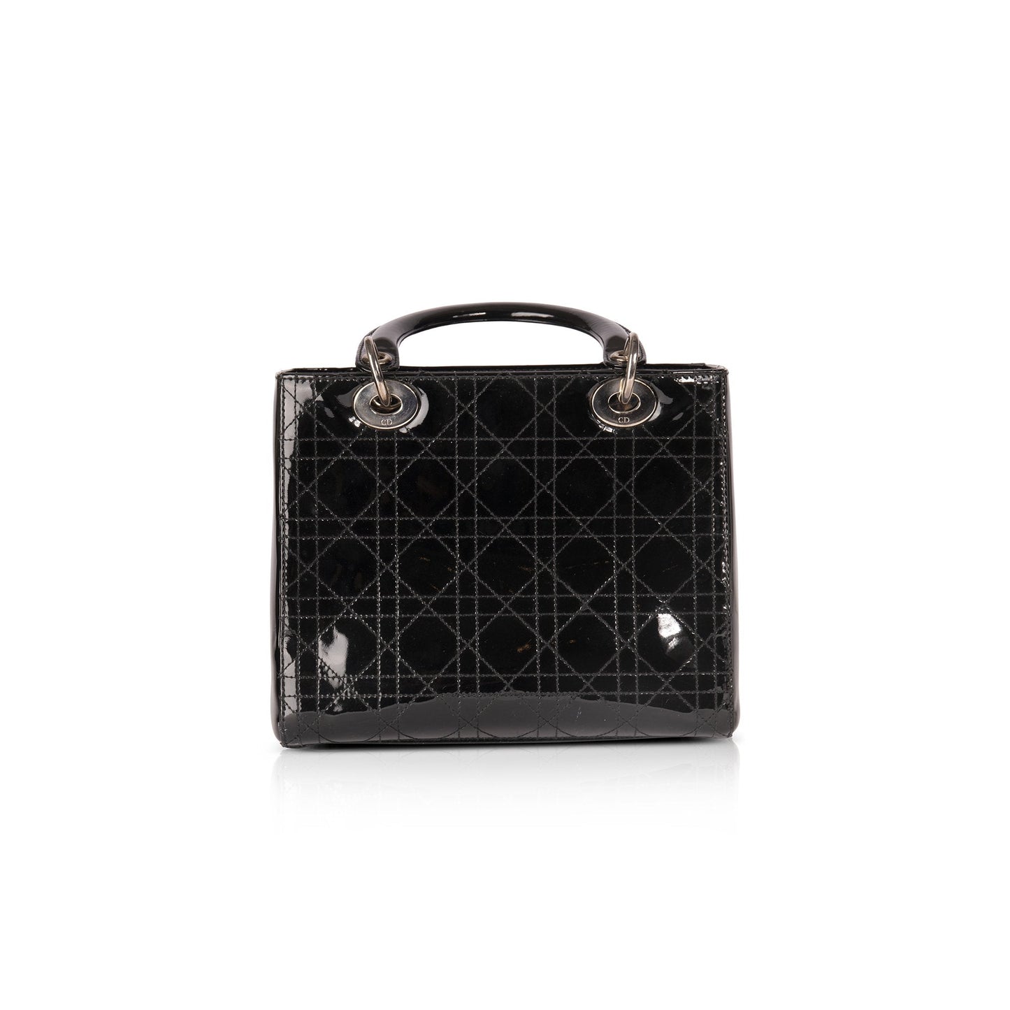 Christian Dior Patent Leather Medium Lady Dior Bag