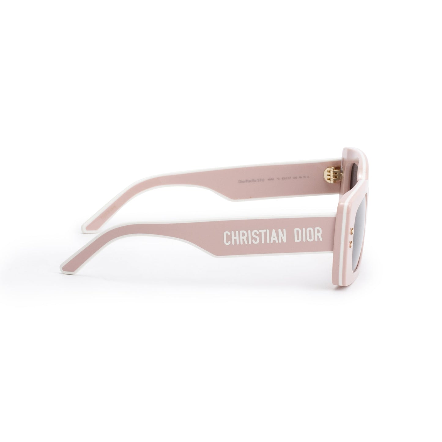 Christian Dior Pink  Acetate DiorPacific S1U Rectangular Sunglasses