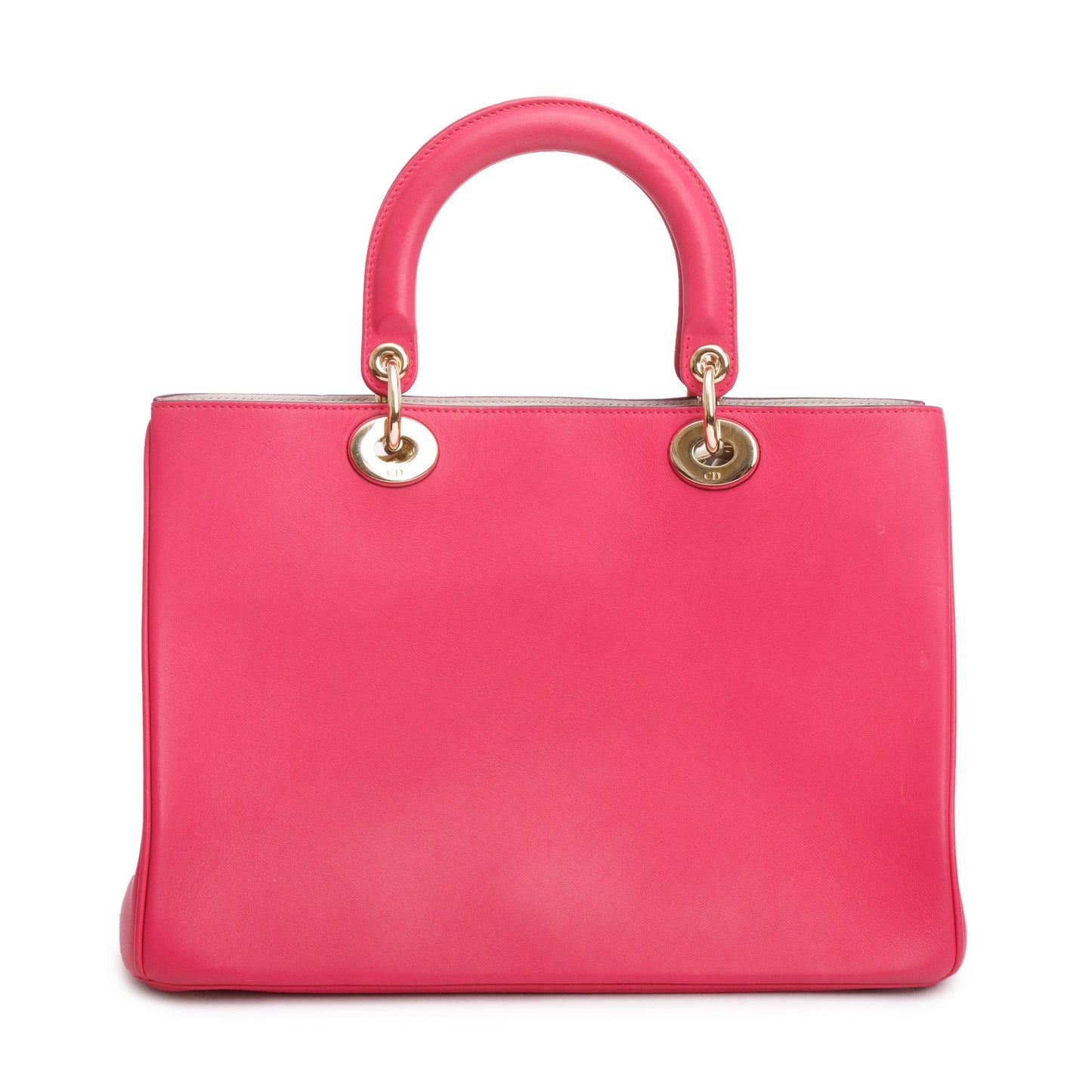 Christian Dior Pink Calfskin Leather Medium Diorissimo Tote