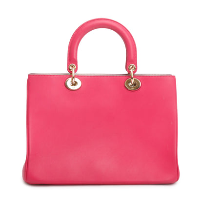 Christian Dior Pink Calfskin Leather Medium Diorissimo Tote