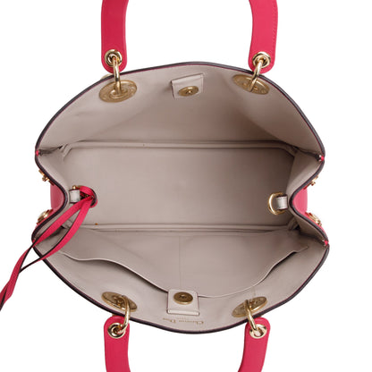 Christian Dior Pink Calfskin Leather Medium Diorissimo Tote