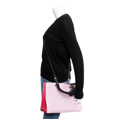 Christian Dior Pink Calfskin Leather Medium Diorissimo Tote
