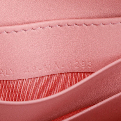 Christian Dior Pink Calfskin Leather Saddle Rodeo Pouch