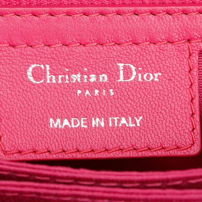 Christian Dior Pink Cannage Calfskin Leather New Lock Flap Bag
