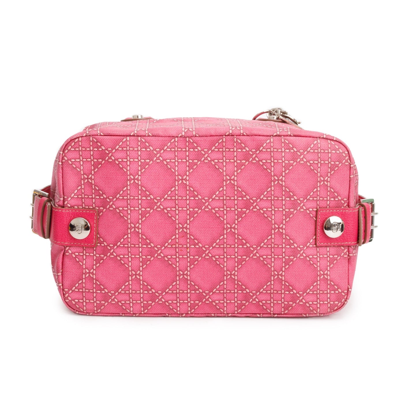 Christian Dior Pink Cannage Coated Canvas Shoulder Bag
