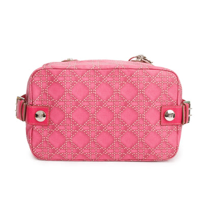 Christian Dior Pink Cannage Coated Canvas Shoulder Bag