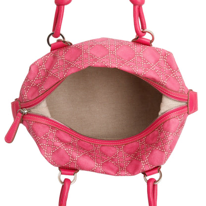 Christian Dior Pink Cannage Coated Canvas Shoulder Bag