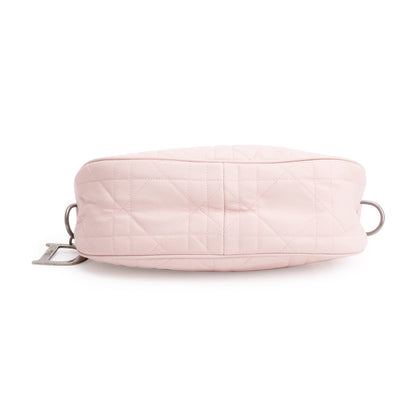 Christian Dior Pink Cannage Lambskin Leather Small D Charm Hobo