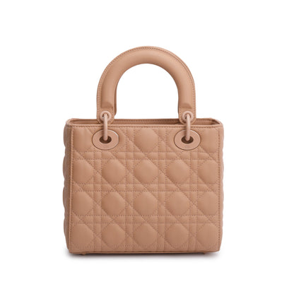 Christian Dior Pink Cannage Lambskin Leather Small Lady Dior My ABCDior Bag
