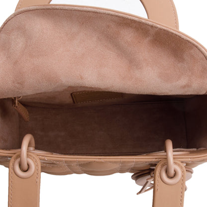 Christian Dior Pink Cannage Lambskin Leather Small Lady Dior My ABCDior Bag