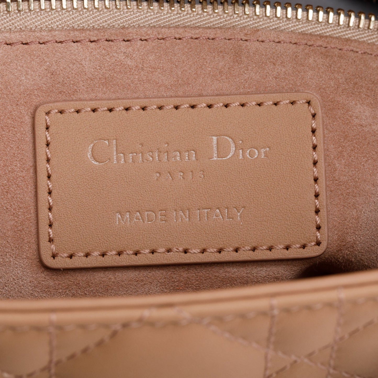 Christian Dior Pink Cannage Lambskin Leather Small Lady Dior My ABCDior Bag