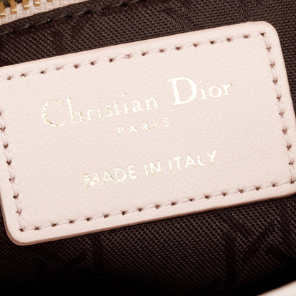 Christian Dior Pink Cannage Lambskin Leather Small Lady Dior My AbCDior Bag