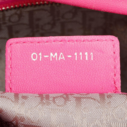 Christian Dior Pink Cannage Leather Large Lady Dior Bag