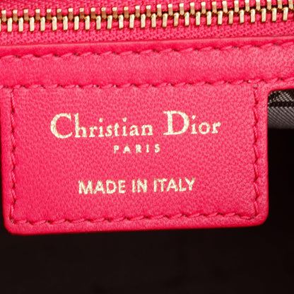 Christian Dior Pink Cannage Leather Large Lady Dior Bag