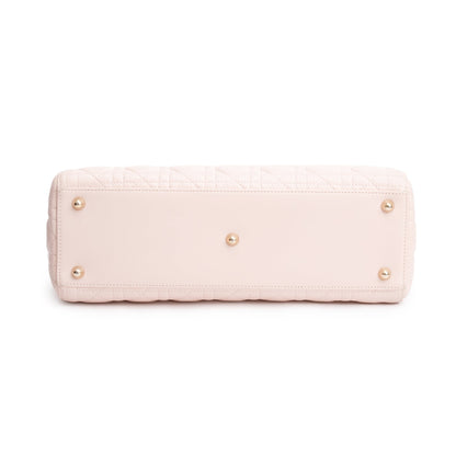 Christian Dior Pink Cannage Leather Large Lady Dior Bag