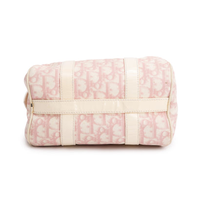Christian Dior Pink Diorissimo Canvas Girly Trotter Boston Bag