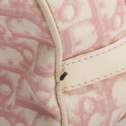 Christian Dior Pink Diorissimo Canvas Girly Trotter Boston Bag
