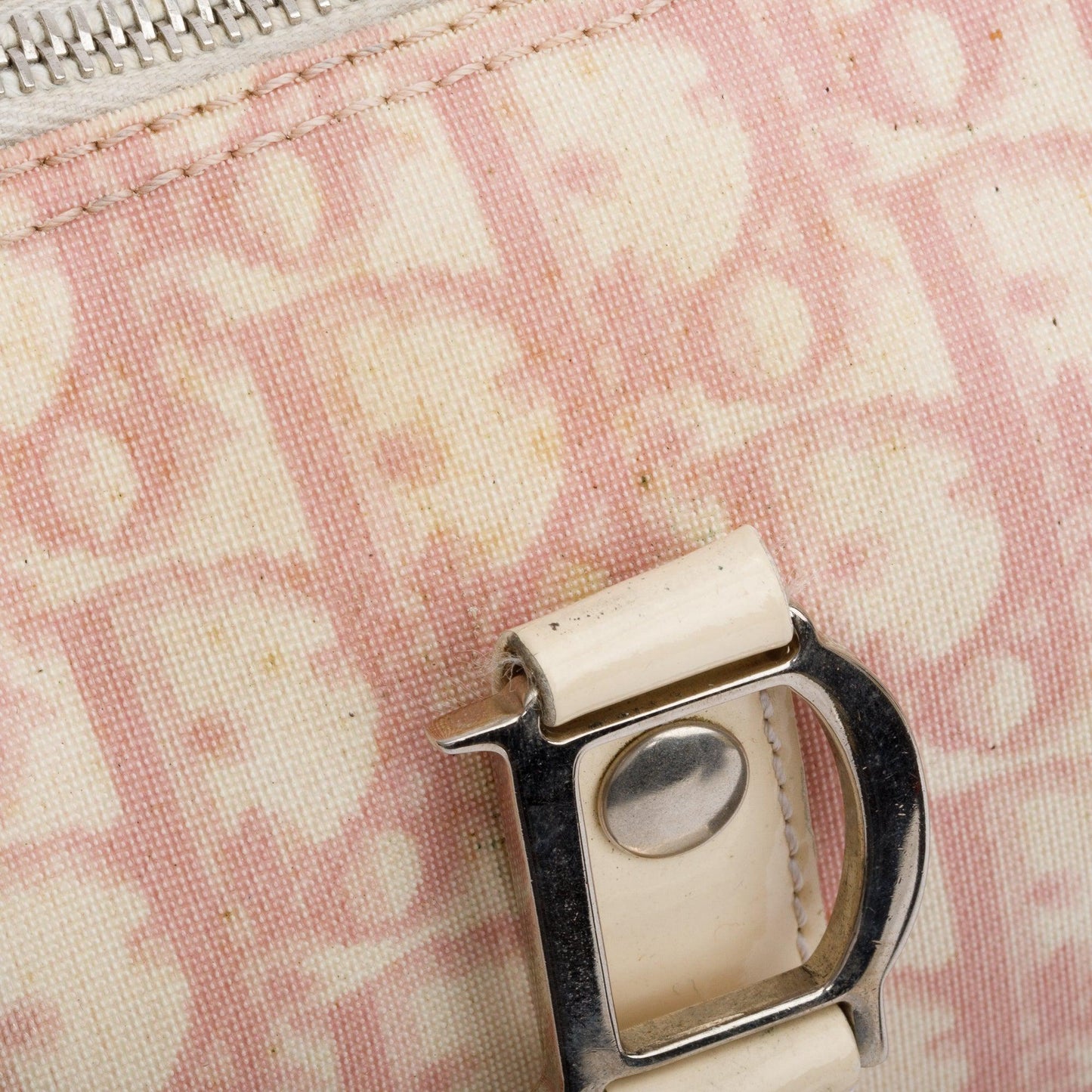 Christian Dior Pink Diorissimo Canvas Girly Trotter Boston Bag