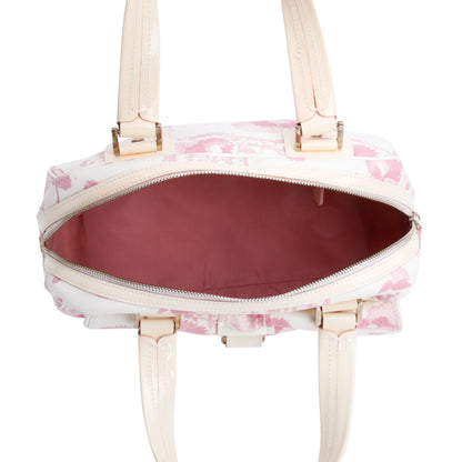 Christian Dior Pink Diorissimo Cherry Blossom Canvas Girly Satchel Bag