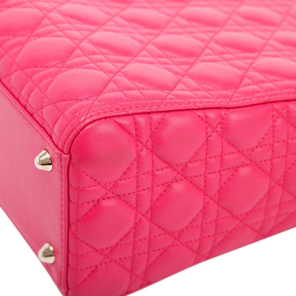 Christian Dior Pink Large Cannage Lady Dior Bag