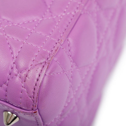Christian Dior Purple Cannage Lambskin Leather Medium Lady Dior Bag