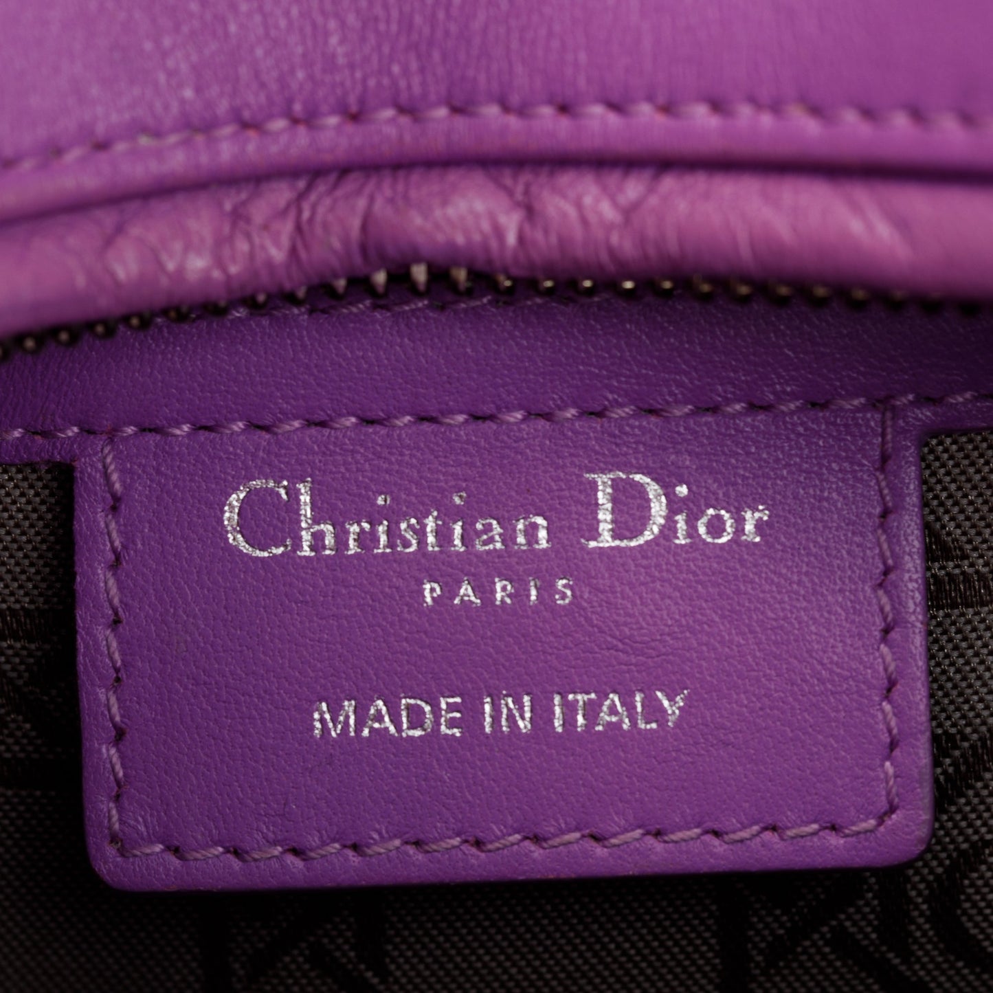 Christian Dior Purple Cannage Lambskin Leather Medium Lady Dior Bag
